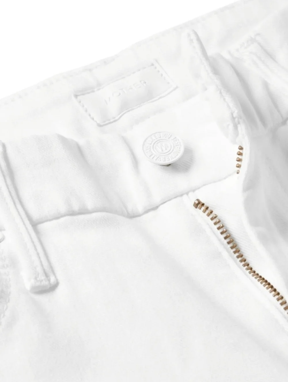 MOTHER The Looker Crop Jeans Glass Slipper White 28 Waist